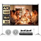 LaylaTang 100" Ecran de Projection avec Trepied - Ecran Videoprojecteur Pliable avec Sac - Double Face Anti-Plis -pour Cinéma Maison