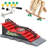 Finger Skateboard Rampe Set, Mini Finger Skate Park Kit, Rampes de Skatepark, Skate Park Kit Rampe de Touche avec DIY Mini Finger