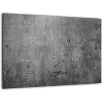 ALLboards Tableau en Verre Magnétique Style Gris Béton Mur Ciment 60x40cm, Impression sur Verre