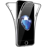 Coque pour iPhone 7-8 - Se 2020 360 Degres Protection Integral [Transparente Gel] Full Body Silicone Case Cover Clair pour iPhone