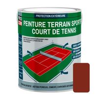 Peinture tennis, peinture terrain de sport, rénovation et protection de terrain sportif 2.5L Rouge