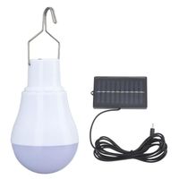 Tbest lampe solaire Ampoule Solaire Blanc LED Ampoule Crochet Design Lumière Solaire pour Tente de Camping piscine solaire