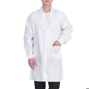 Blouse De Chimie Blanche - Lycée, Collège Ou Médical - Taille S à 4XL, Manches Longues En Coton - 3