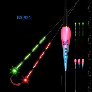 Flotteur De P/êche avec LED Night Light Smart P/êche Bobber Couleur Lumineuse Changement Automatique Remind Convient pour P/êche De Nuit