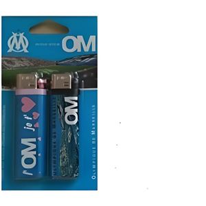 BRIQUET Lot de 2 briquets OM,Olympique de Marseille