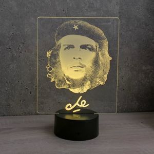 VEILLEUSE BÉBÉ Lampe de chevet veilleuse Che Guevara avec télécommande - Cadeau anniversaire surprise Collection Déco