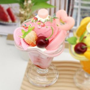 DINETTE - CUISINE Rose - Faux gobelet à Pudding en forme de Fruit, à gelée, à Dessert, à entrée inclinée transparente, Pour mag