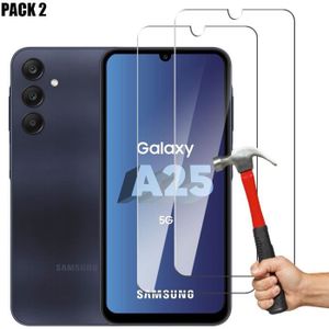 FILM PROTECT. TÉLÉPHONE [2 pièces] Verre Trempé pour Samsung Galaxy A25 5G, Protection d'Ecran Transparent Anti-Rayures
