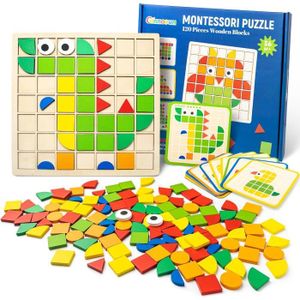 PUZZLE Tangram Enfant, Puzzle En Bois, Montessori Puzzle 