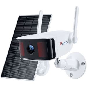 CAMÉRA IP Ctronics 1080P Caméra Surveillance WiFi Exterieure Solaire avec Panneau Solaire Caméra IP sur Batterie Rechargeable 10400mAh
