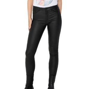 Pantalon noir femme enduit Cdiscount