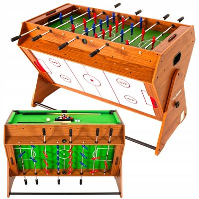 Table Multijeux 13-en-1 SPORTNOW – Baby-foot, Billard, Ping-Pong, Hockey, Échecs, Dames, Backgammon, Bowling – Pour Adultes Et Enfants Dès 6 Ans