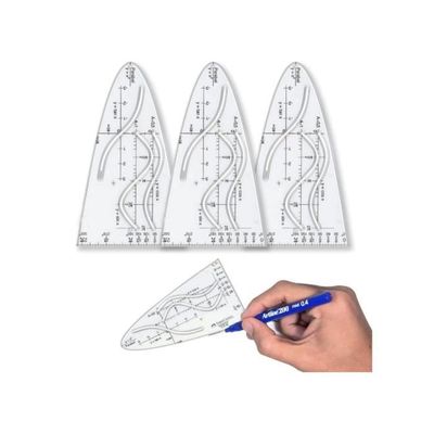 Lot De 3 Rapporteur,Rapporteur Géométrie Plastique,Rapporteur Trigonométrique, Rapporteur D'angle Pochoirs De Parabole Unitaire - Fy - Beaux-Arts Et Loisirs Créatifs