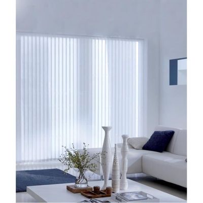 Lot De 5 Lamelles Verticales 89mm Motif Arbre Pour Store Californien - Blanc Tamisant - L8,9 X H280cm
