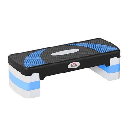Step De Fitness GOPLUS Hauteur Réglable 3 Niveaux - Plateforme Aérobic Antidérapante Gris