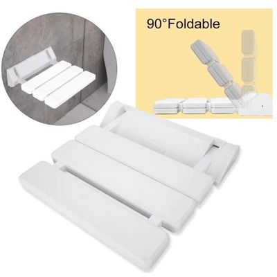 Tabouret Pliant Mural Pour Douche / Salle De Bain – Banc Blanc En Bois, Neuf