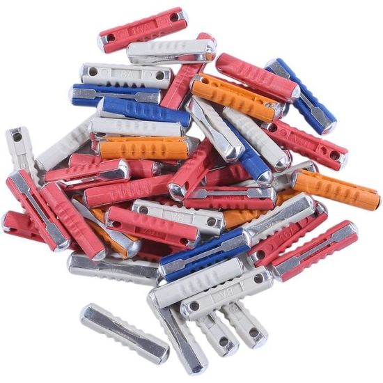 Kit Fusibili Auto Europei - 50 Pezzi, 5A 8A 16A 25A, Per Auto D'epoca E