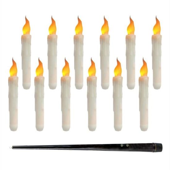 Bougie sans flamme,12pcs Bougies LED magiques suspendues avec baguette  magique télécommande,pour Halloween Noël Mariage - Cdiscount Maison