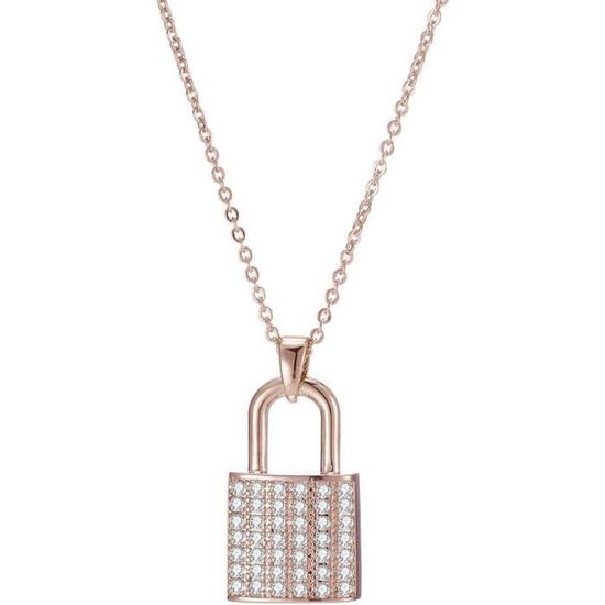 Collier Chaîne Bronze 46,5 Cm Avec Pendentif Cygne - Neuf Sans Emballage