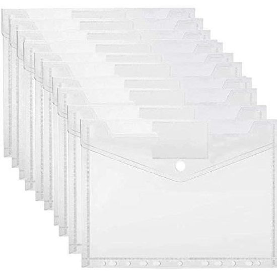 Pochette Plastique Transparente A4 Pochette Plastique Classeur Pochette pour Documents A4 Pochettes en Plastique avec Bouton Porte Cdiscount Beaux Arts et Loisirs creatifs