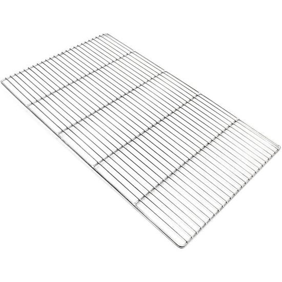 Grille Barbecue Rectangulaire 58x30cm Acier Chromé Poignées Bois - RUECAB I Love BBQ
