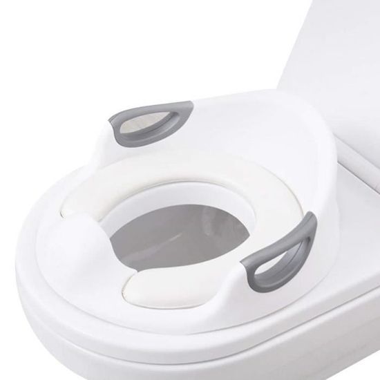 Navaris Réducteur toilette enfant - Siège réducteur WC pour enfants  antidérapant avec poignées et assise rembourrée - Adaptateur - Cdiscount  Puériculture & Eveil bébé