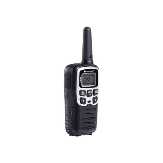 Midland XT50 Portable radio 2 bandes PMR 446 MHz 24 canaux (pack de 2)
