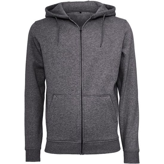 Sweat à Capuche Zippé Homme - 70% Coton, Coupe Régulière, Poche Kangourou, Décontracté - 11