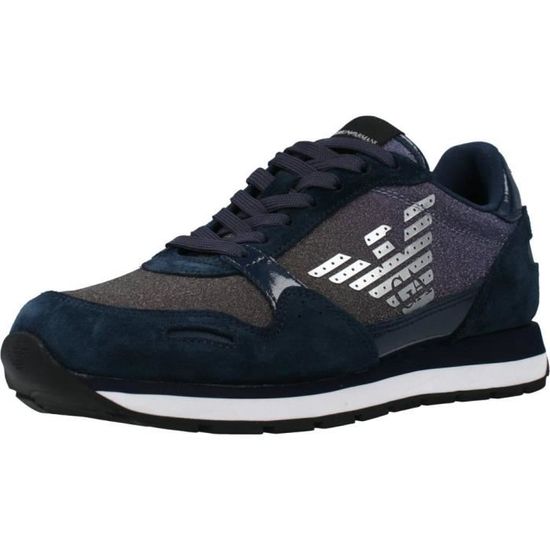 Basket EMPORIO ARMANI 100641 Bleu Femme Lacets Bleu