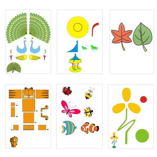 20 Feuilles Modèles Pour Stylo 3D - 40 Motifs Dessins Animés - 250x170 Mm - Papier Pour Pratique Et Création Enfants
