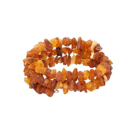 Bracelet En Ambre Véritable De La Baltique - Élastique Navett - Neuf Avec étiquettes