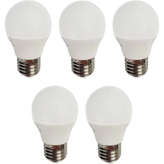 Lot De 5 Ampoules Led Basse Consommation E27 5 X 3 W 275 Lm Blanc Chaud 2700 K[J5513