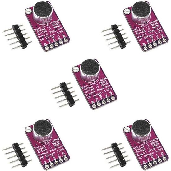 Module Audio électronique 3 Modules Microphone Electret MAX4466 - Amplificateur Gain Réglable Pour Arduino Et Projets Audio Amplificateur Audio Arduino