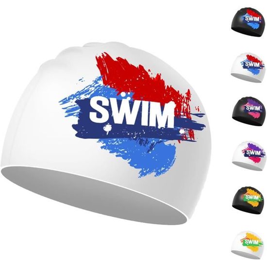 Bonnet De Bain Enfant Motif Requin - PU Doux, 4-10 Ans, Facile à Enfiler - Piscine, Natation