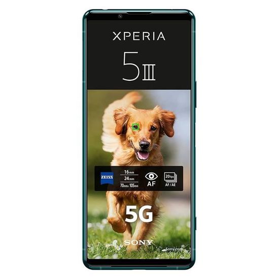 Sony Xperia 5 III 5G Smartphone 8Go 256Go Vert Qualcomm Snapdragon 888 Écran HDR OLED 6.1" 120 Hz Batterie 4500 mAh 30W Caméra 12MP