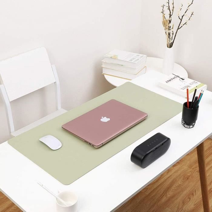Sous-Main En Similicuir Grand Format 88,9 X 43,2 Cm Café - Tapis De Bureau Antidérapant Imperméable