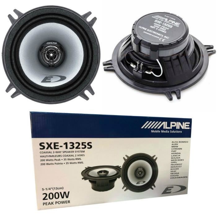 2 ALPINE SXE-1325S haut-parleurs coaxiaux 2 voies 13,00 cm 130 mm 5- diametre 35 watts rms et 200 watts max 4 ohm, paire