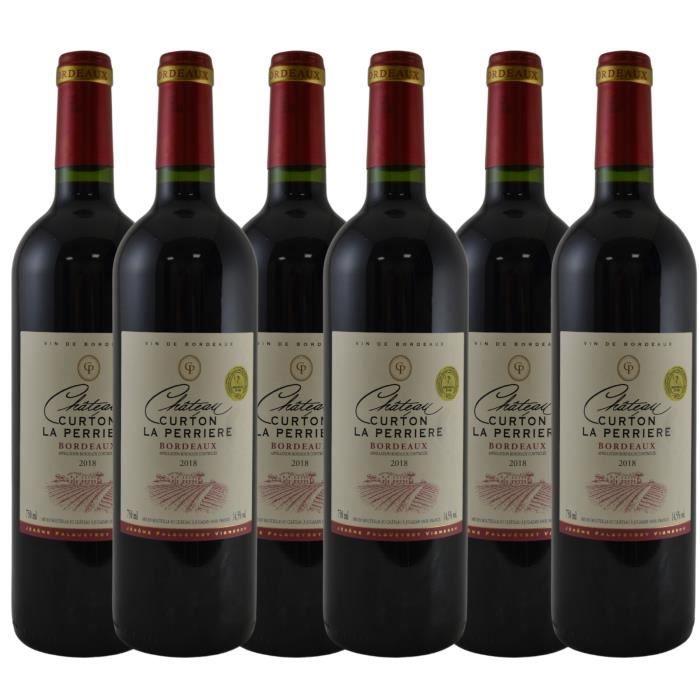 Château Curton la Perrière 2018 - AOC Bordeaux - Vin rouge de Bordeaux - lot de 6 bouteilles 75cl