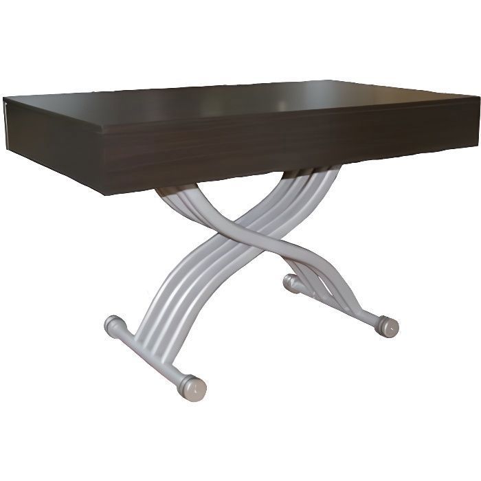 Table basse relevable Kubic Wengé
