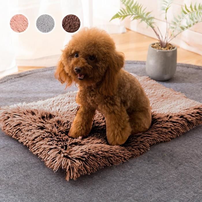 Corbeilles,Hiver chien lit tapis doux polaire animal coussin maison chaud chiot chat couchage lit couverture pour - Type Khaki-M