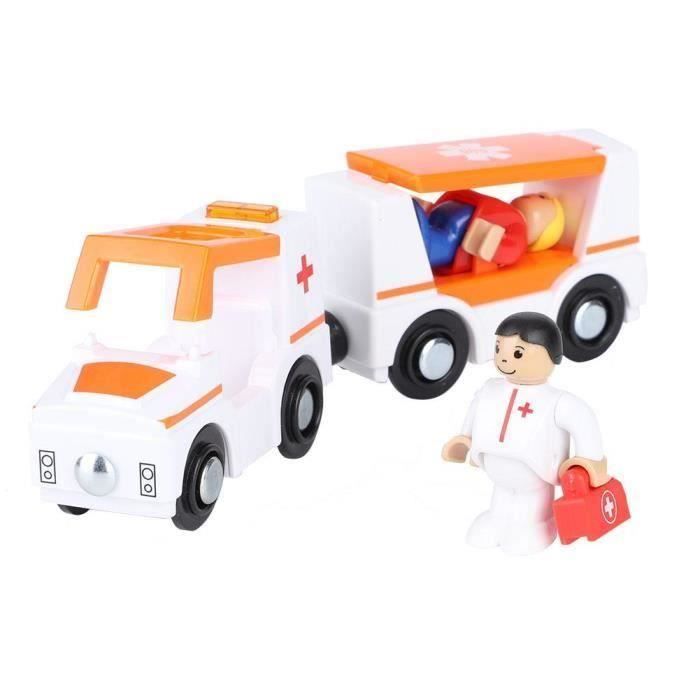 BOYOU Véhicule de jouet ambulance électrique haute simulation de jouet éducatif pour enfants