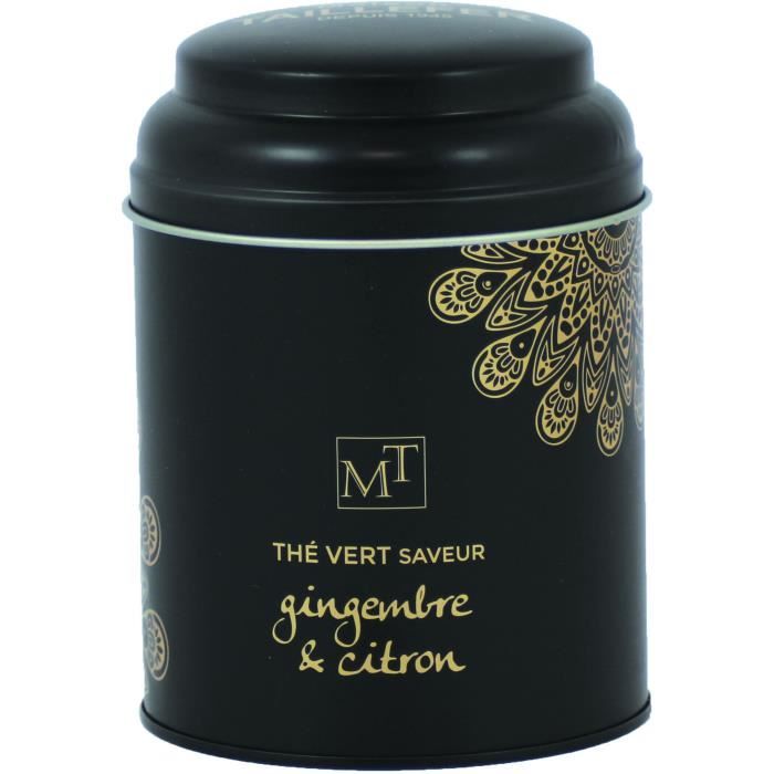 MAISON TAILLEFER Thé Vert Gingembre Citron Boite Métal 100g