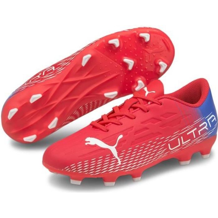 Chaussures de football enfant Puma Ultra 4.3 FG/AG - rose flash/blanc/bleu roi - 32