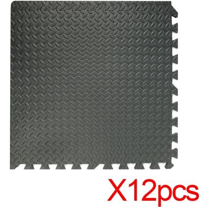 Tapis de jeu pour enfants en mousse EVA souple lot de 12 dalles de sol 600mm x 600mm Tapis de gym en mousse EVA
