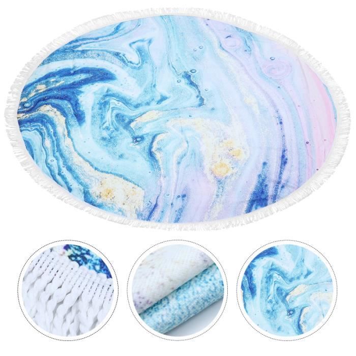 1Pc 150cm serviette de plage ronde douche de bain couverture de motif Quicksand SERVIETTE DE PLAGE - DRAP DE PLAGE - FOUTA