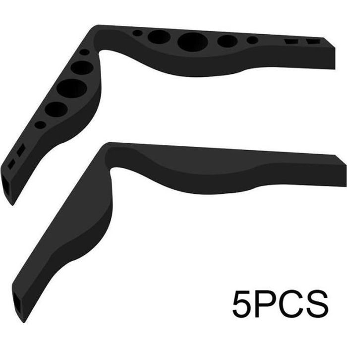 5pcs Anti-buée TPR pont de nez de masque pince de support de nez pour peut empêcher les lunettes de s'embuer - Noir