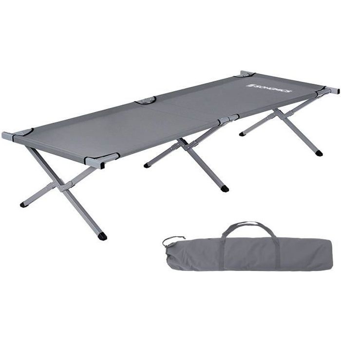 SONGMICS Lit de Camp Pliable lit Pliant de Voyage 210 x 72 x 45 cm Capacité de Charge de 260 kgTesté par Le TÜV Rheinland GCB21U