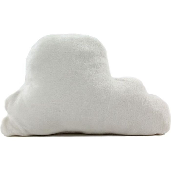 Coussin forme nuage blanc extra doux 27x44cm 27 x 44 cm Blanc