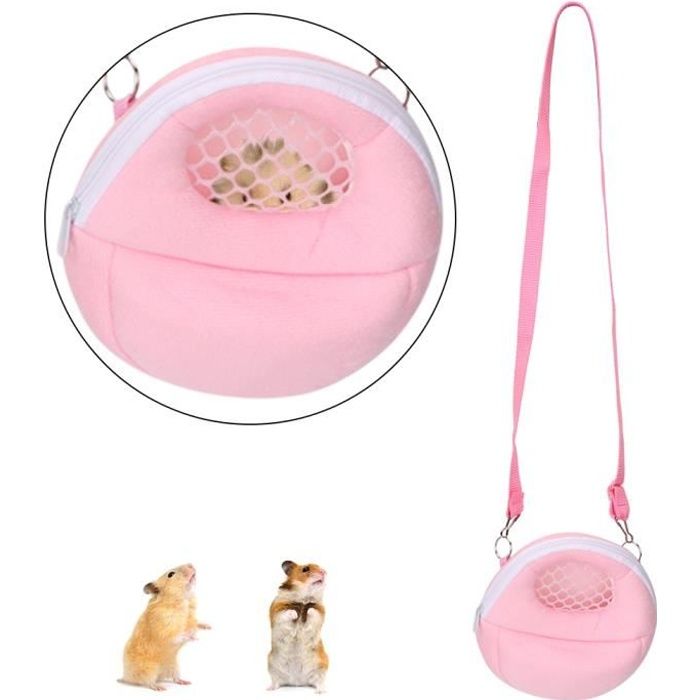 VINGVO etit sac d'Hamster sac de transport portable animaux de compagnie mignon doux rester au chaud sac de couchage