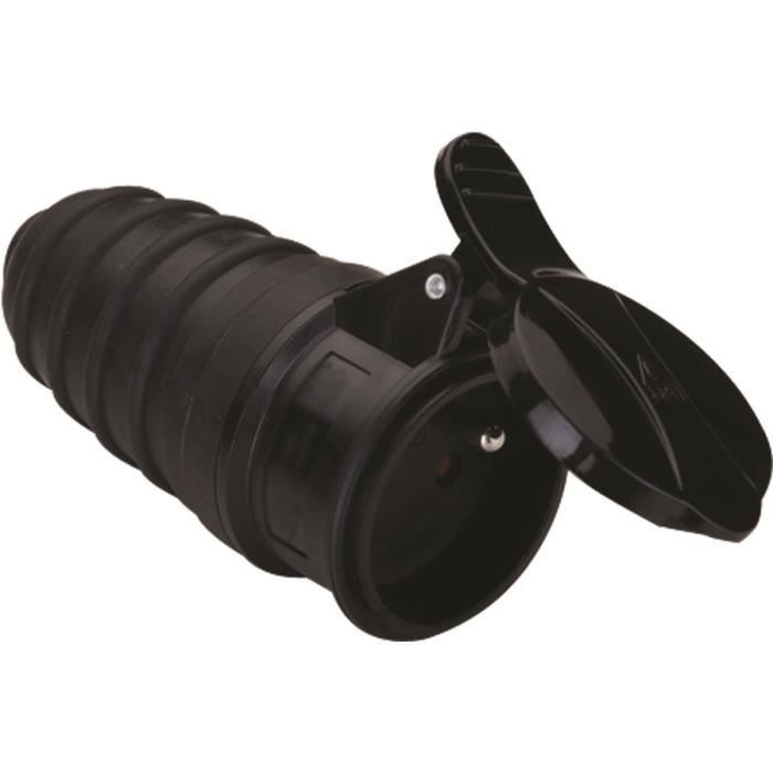 VOLTMAN Fiche femelle 2P+T - Eclipse - Caoutchouc